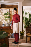 Arjuna Bespoke Fit Baju Melayu Cekak Musang - Ruby Maroon