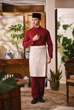 Arjuna Bespoke Fit Baju Melayu Cekak Musang - Ruby Maroon