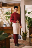 Arjuna Bespoke Fit Baju Melayu Cekak Musang - Ruby Maroon