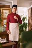 Arjuna Bespoke Fit Baju Melayu Cekak Musang - Ruby Maroon