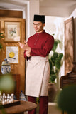 Arjuna Bespoke Fit Baju Melayu Cekak Musang - Ruby Maroon