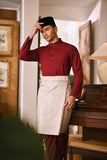 Arjuna Bespoke Fit Baju Melayu Cekak Musang - Ruby Maroon