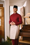 Arjuna Bespoke Fit Baju Melayu Cekak Musang - Ruby Maroon