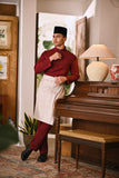 Arjuna Bespoke Fit Baju Melayu Cekak Musang - Ruby Maroon