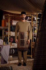 Bendahara Smart Fit Baju Melayu Teluk Belanga - Teak