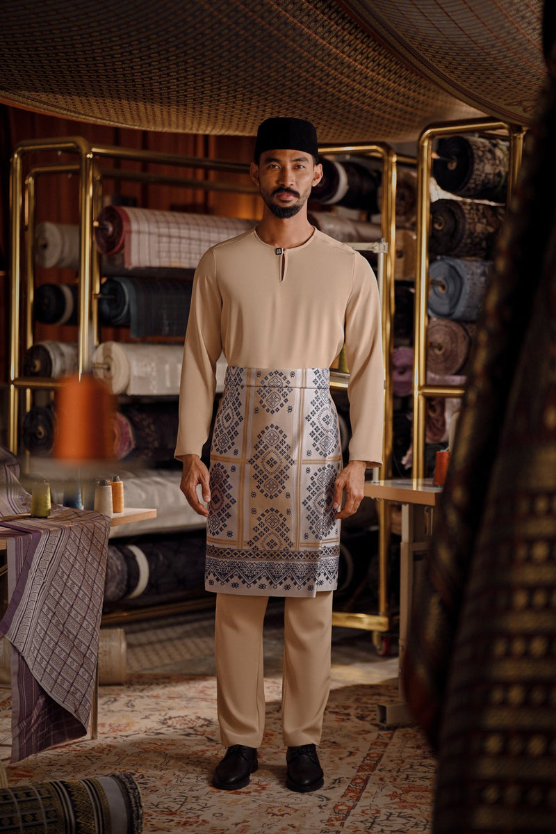 Bendahara Smart Fit Baju Melayu Teluk Belanga - Moonlight