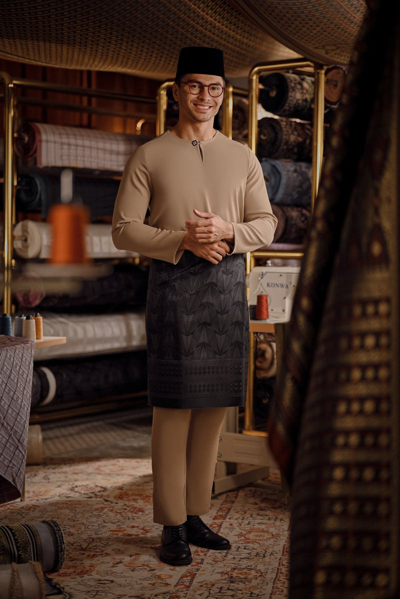 Bendahara Smart Fit Baju Melayu Teluk Belanga - Silver Mink