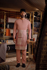 Bendahara Smart Fit Baju Melayu Teluk Belanga - Blush Pink