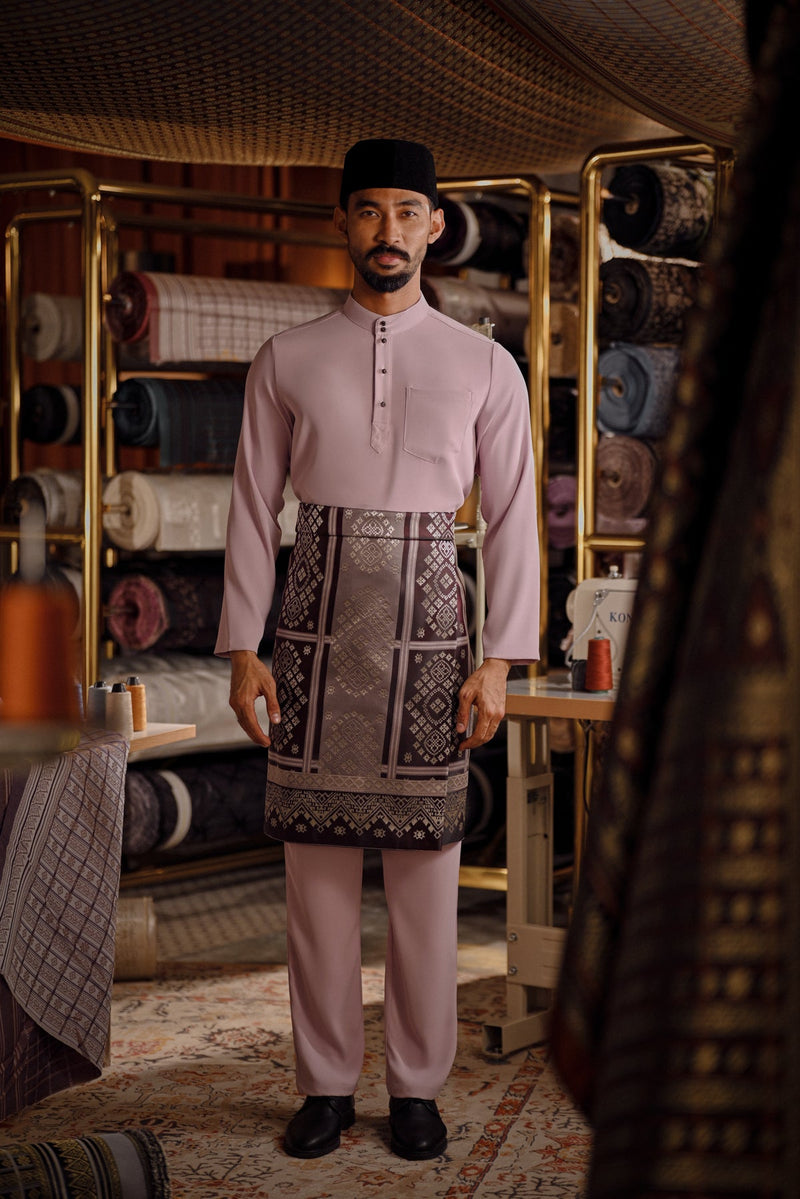 Bendahara Bespoke Fit Baju Melayu Cekak Musang - Pale Lilac