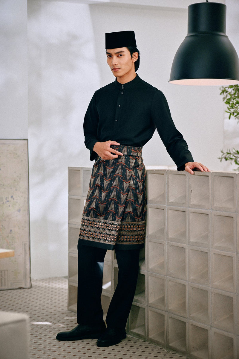 Baju Melayu Cekak Musang Bespoke Fit - Black