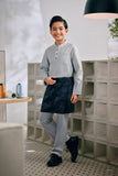 Baju Melayu Kids Cekak Musang Bespoke Fit - Pigeon Gray