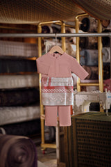 Bendahara Bespoke Fit Babies Baju Melayu Cekak Musang - Blush