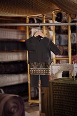 Bendahara Smart Fit Babies Baju Melayu Teluk Belanga - Black