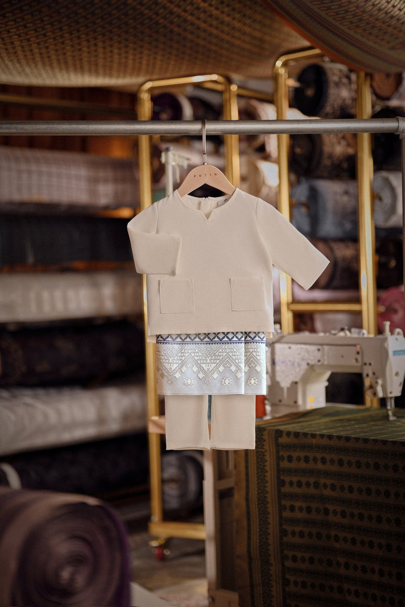 Bendahara Smart Fit Babies Baju Melayu Teluk Belanga - Off White