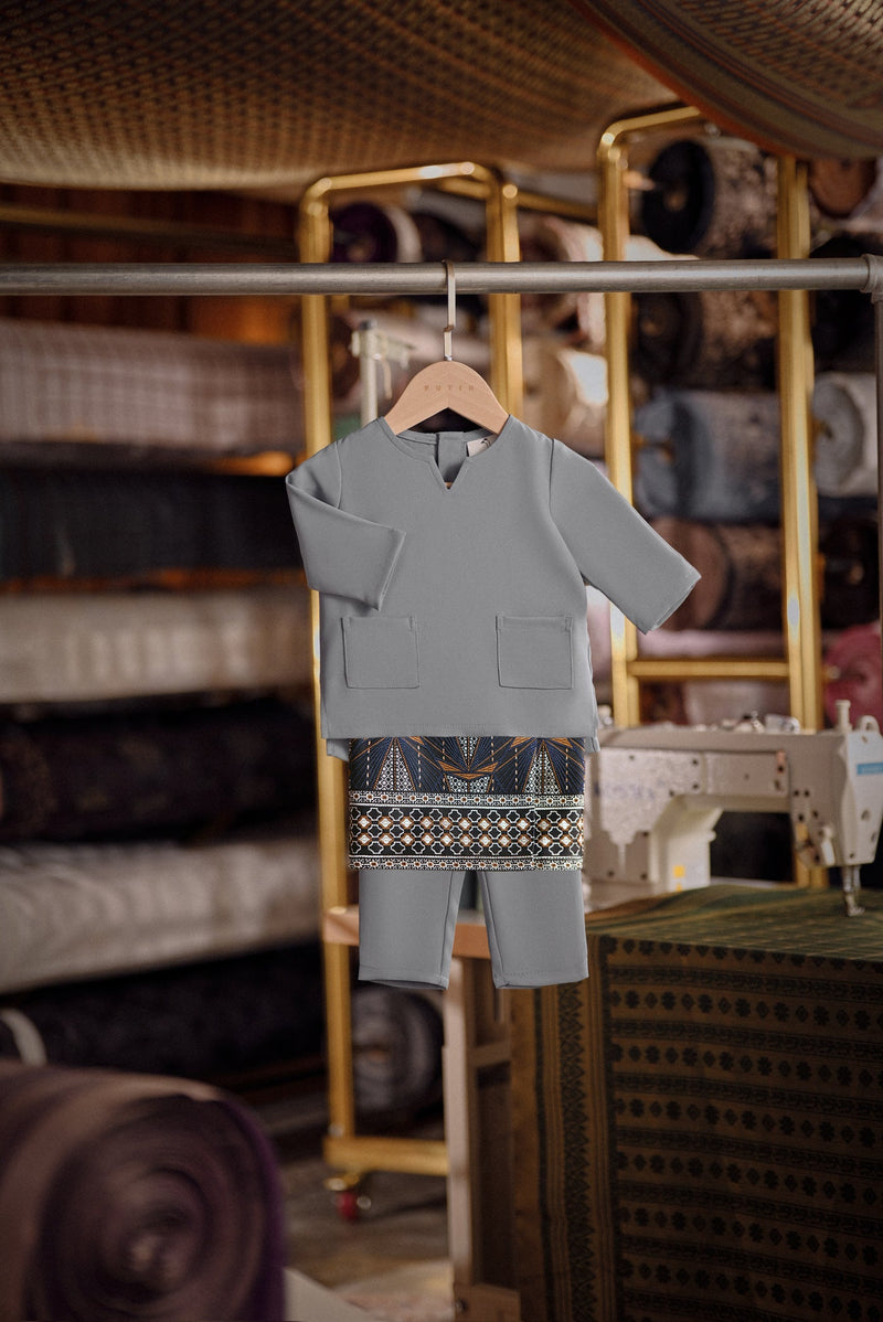 Bendahara Smart Fit Babies Baju Melayu Teluk Belanga - Ashley Blue