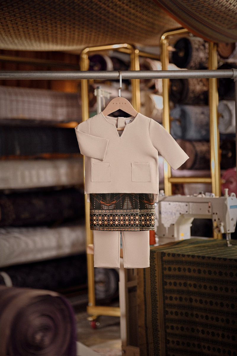 Bendahara Smart Fit Babies Baju Melayu Teluk Belanga - Whisper White