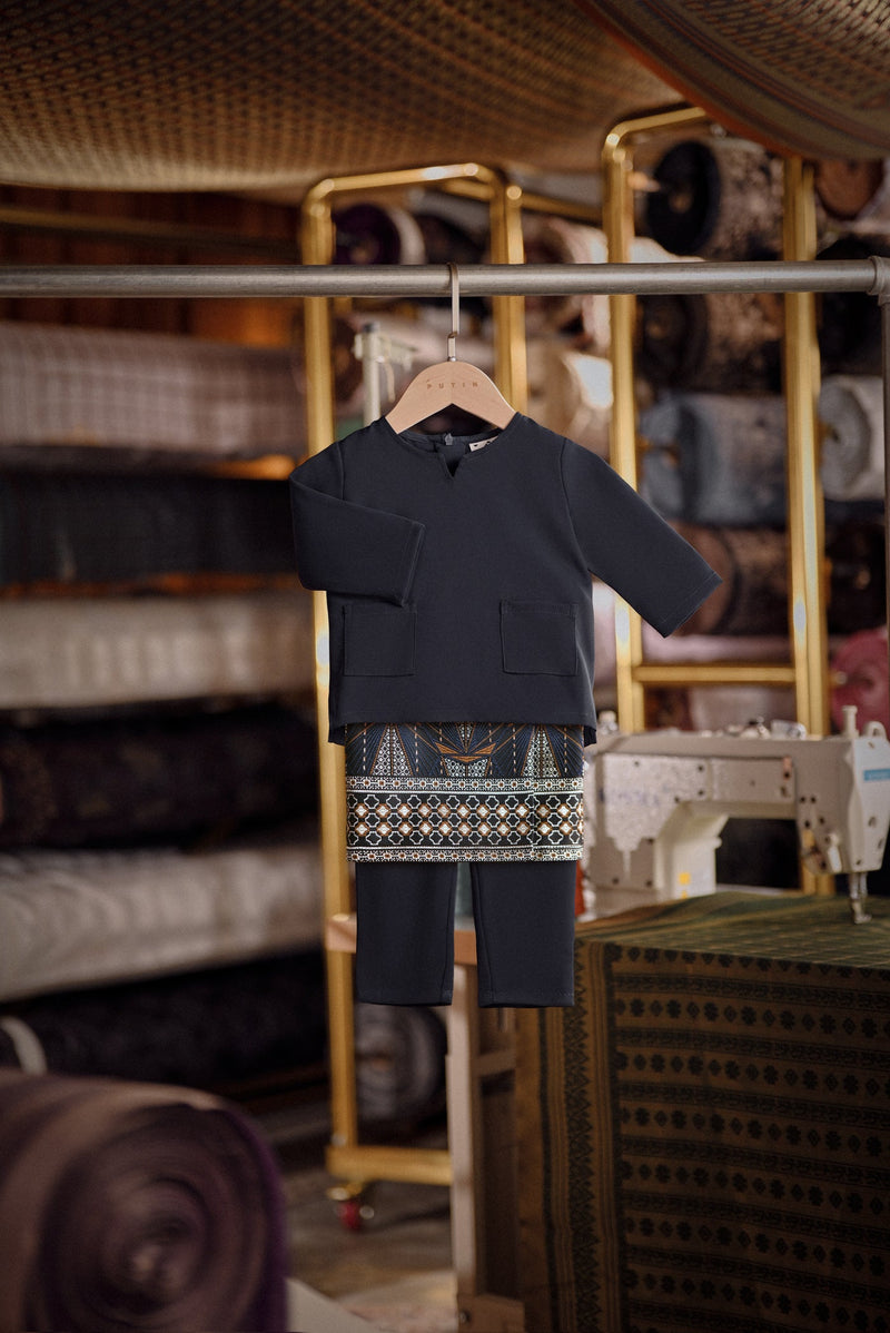 Bendahara Smart Fit Babies Baju Melayu Teluk Belanga - Dark Navy