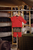 Bendahara Smart Fit Babies Baju Melayu Teluk Belanga - Red Chilli