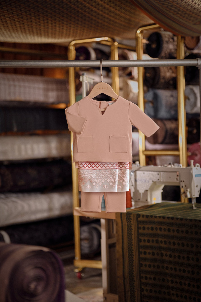 Bendahara Smart Fit Babies Baju Melayu Teluk Belanga - Pale Blush