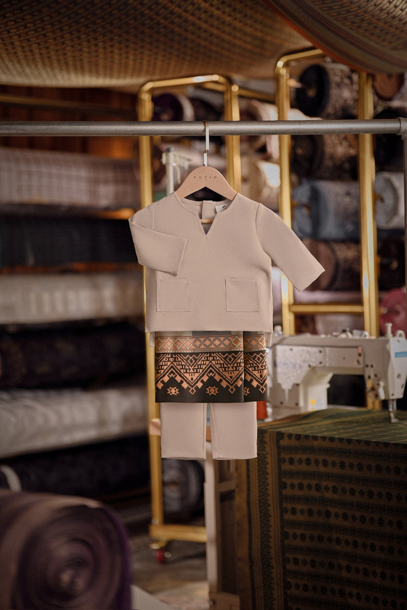 Bendahara Smart Fit Babies Baju Melayu Teluk Belanga - Sand Dollar