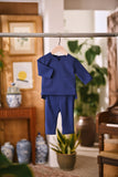 Arjuna Smart Fit Babies Baju Melayu Teluk Belanga - Navy