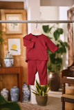 Arjuna Smart Fit Babies Baju Melayu Teluk Belanga - Ruby Maroon
