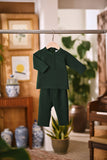 Arjuna Bespoke Fit Babies Baju Melayu Cekak Musang - Emerald Green