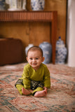 Arjuna Smart Fit Babies Baju Melayu Teluk Belanga - Moss Green