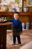Baju Melayu Babies Cekak Musang Bespoke Fit - True Blue