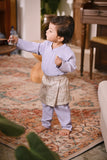 Bendahara Bespoke Fit Babies Baju Melayu Cekak Musang - Light Lavender