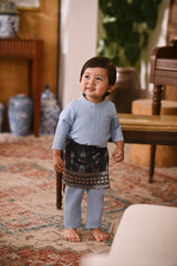 Arjuna Bespoke Fit Babies Baju Melayu Cekak Musang - Powder Blue
