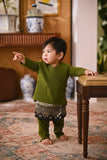 Arjuna Smart Fit Babies Baju Melayu Teluk Belanga - Olive Green
