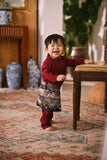 Arjuna Bespoke Fit Babies Baju Melayu Cekak Musang - Ruby Maroon
