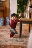 Arjuna Bespoke Fit Babies Baju Melayu Cekak Musang - Ruby Maroon