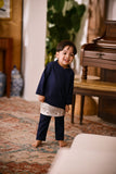 Baju Melayu Babies Cekak Musang Bespoke Fit - Navy Blue