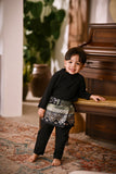 Baju Melayu Babies Cekak Musang Bespoke Fit - Black