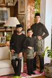 Pahlawan Bespoke Fit Babies Baju Melayu Cekak Musang - Black