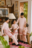 Pahlawan Bespoke Fit Kids Baju Melayu Cekak Musang - Pearl Pink