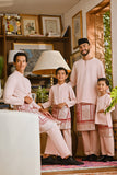 Pahlawan Bespoke Fit Kids Baju Melayu Cekak Musang - Pearl Pink