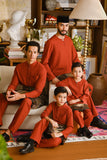 Pahlawan Smart Fit Baju Melayu Teluk Belanga - Mandarin Red
