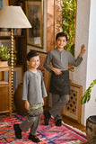 Pahlawan Smart Fit Kids Baju Melayu Teluk Belanga - Ash Grey