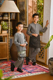 Pahlawan Smart Fit Kids Baju Melayu Teluk Belanga - Ash Grey