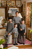 Pahlawan Bespoke Fit Babies Baju Melayu Cekak Musang - Ash Grey