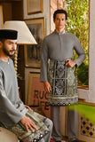 Pahlawan Smart Fit Baju Melayu Teluk Belanga - Ash Grey