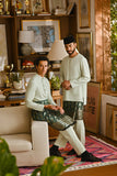 Pahlawan Bespoke Fit Kids Baju Melayu Cekak Musang - Fog Green
