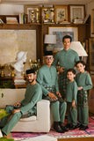 Pahlawan Bespoke Fit Kids Baju Melayu Cekak Musang - Sage Green