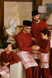 Pahlawan Smart Fit Kids Baju Melayu Teluk Belanga - Maroon