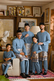 Pahlawan Bespoke Fit Baju Melayu Cekak Musang - Artic Blue
