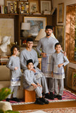 Pahlawan Bespoke Fit Babies Baju Melayu Cekak Musang - Gray
