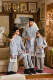 Pahlawan Bespoke Fit Kids Baju Melayu Cekak Musang - Gray